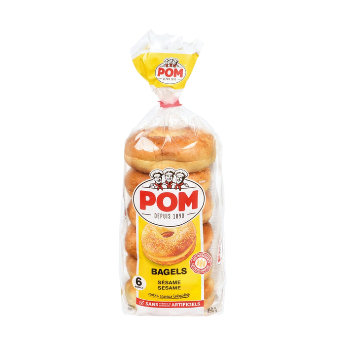 Pom Sesame Bagel x6