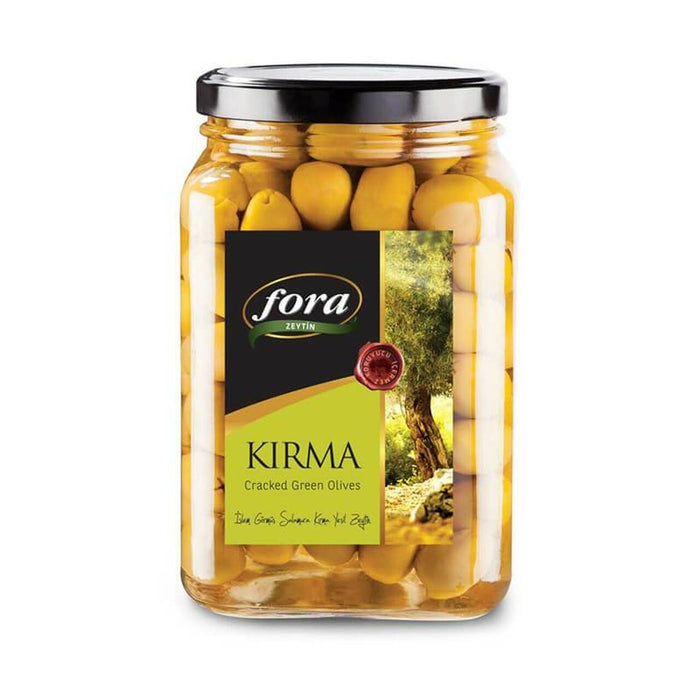 FORA NATURAL CRACKED GREEN OLIVES / TAS KIRMA YESIL ZEYTIN 900 G