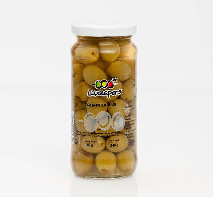 Luxeapers Pitted Green Olives 250mL