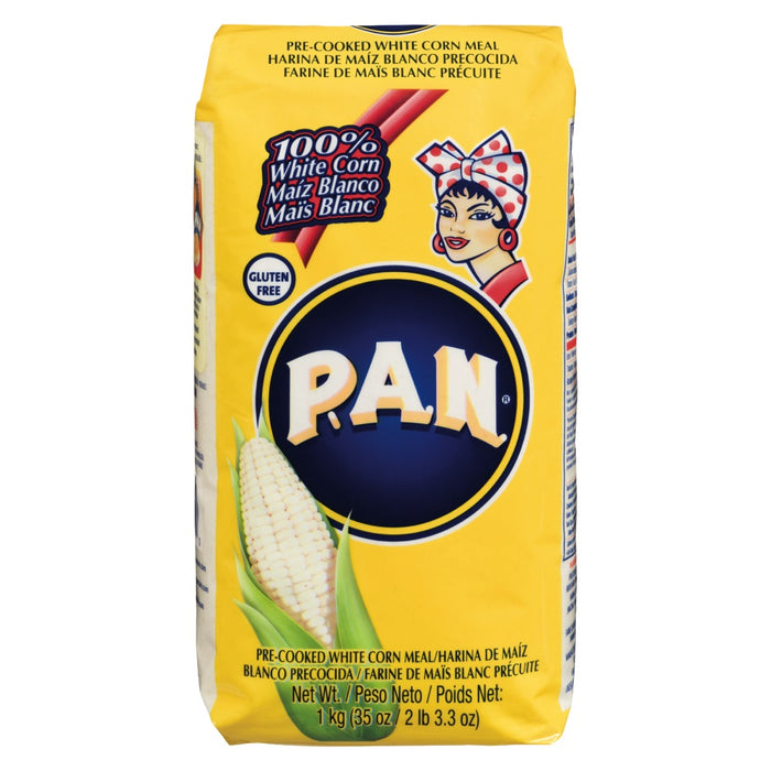 PAN White Corn Meal - Pre-cooked Gluten Free and Kosher Flour for Arepas