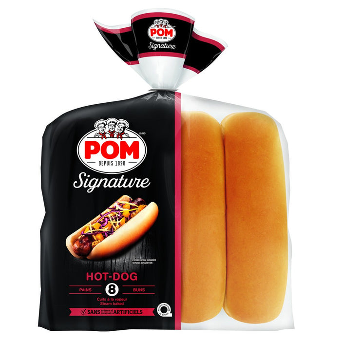 Signature hot dog buns Pom 8 units