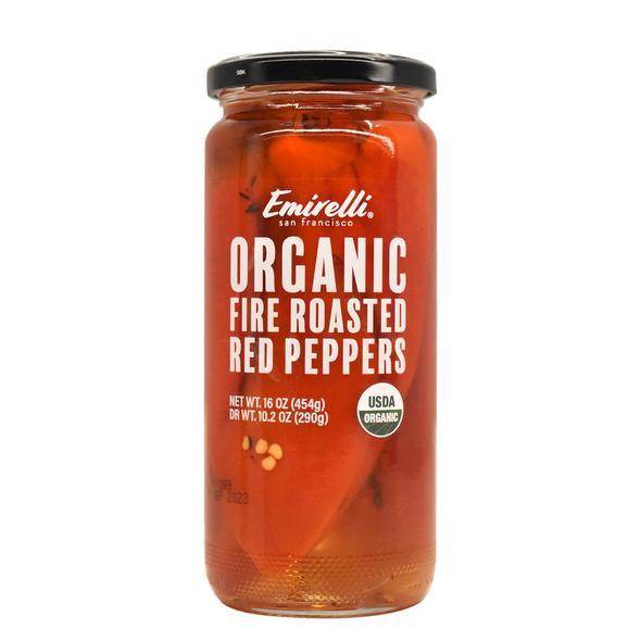 Organic Fire Roasted Red Peppers 454g-ATESTE KOZLENMIS KIRMIZI BIBER