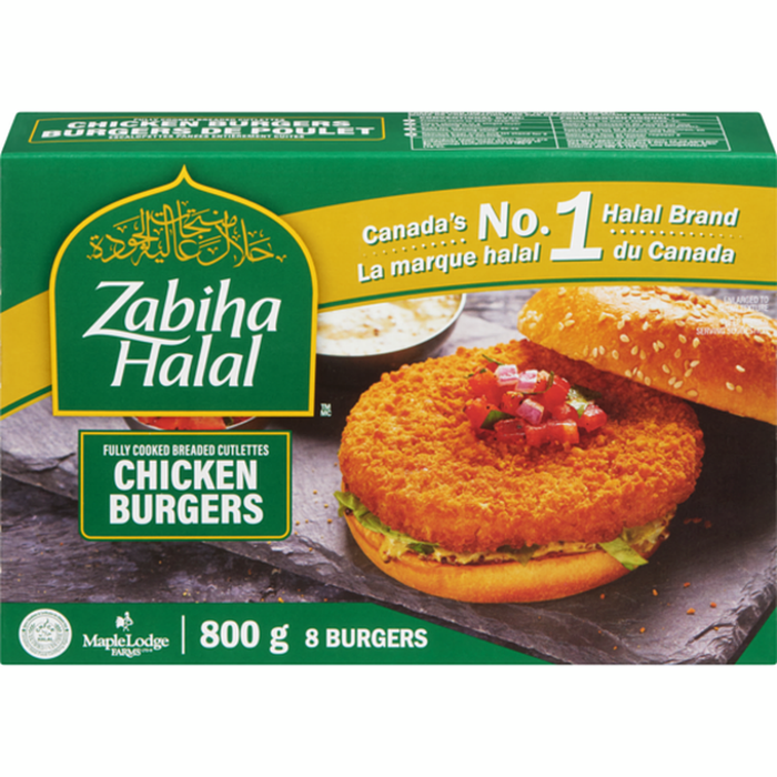 Zabiha Halal Breaded Chicken Burgers